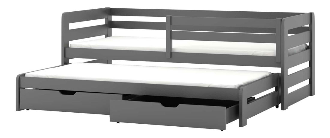 Gyerekágy 90 cm Sina (grafit) (ágyráccsal)