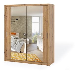 Šatníková skriňa Bonaparte SZ180 (dub artisan) (so zrkadlom)