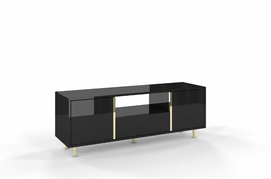 Masă TV/Dulap Carra (Negru lucios)