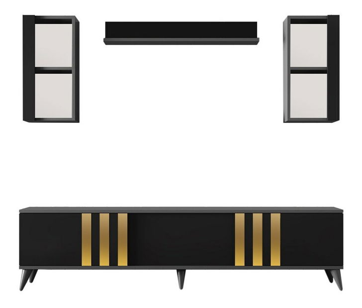 Nappali fal Golden (antracit + fekete)