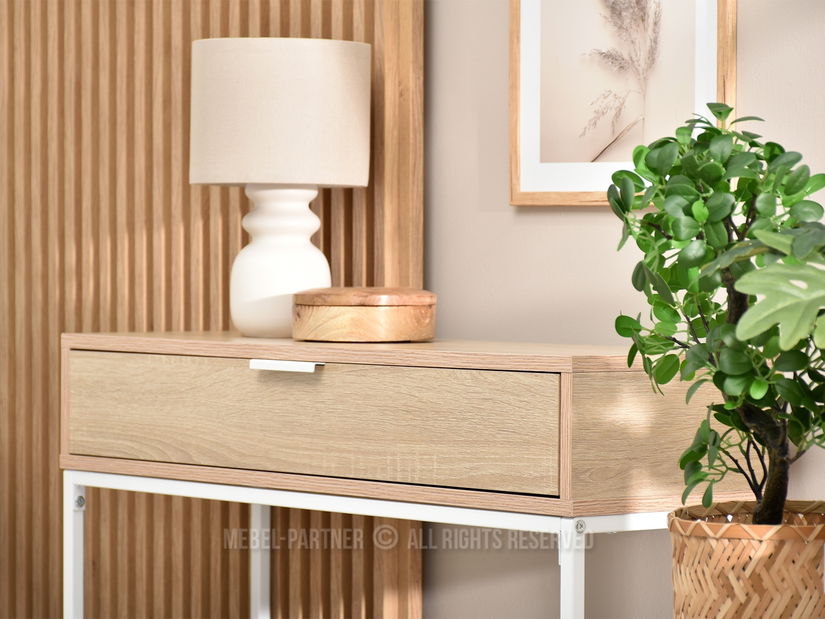 Konzolni stolić Norma M (sonoma + bijela)