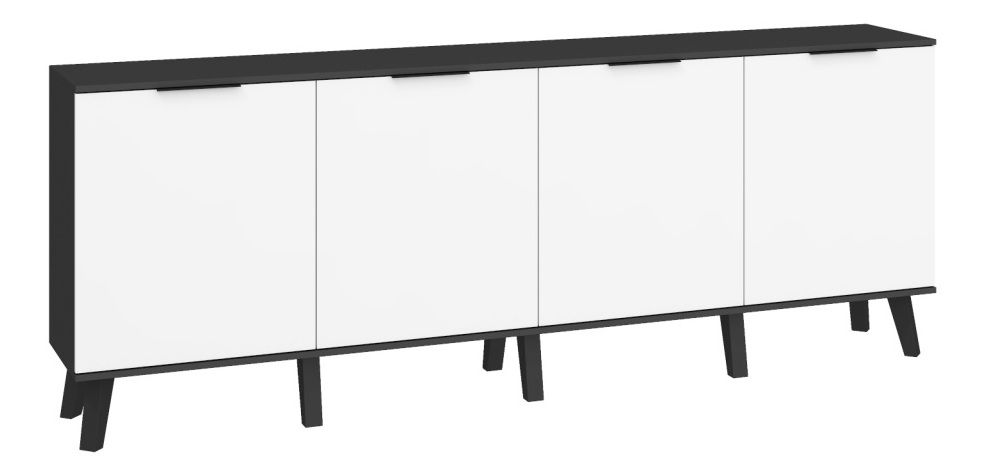 Ormarić Shela SVN-03 (crni + bijeli sjaj)