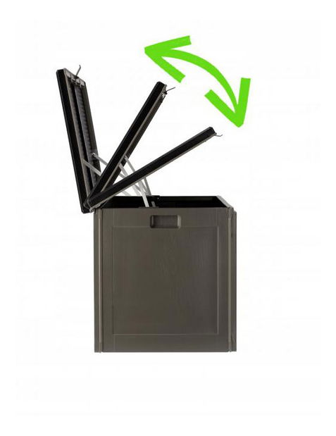 Box de grădină Boxy (gri închis + Negru)