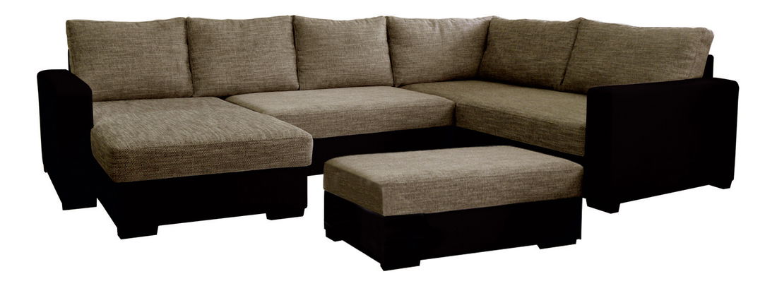 Rohová sedačka U Samanta L+2+BL 1 (L) (s taburetkou)