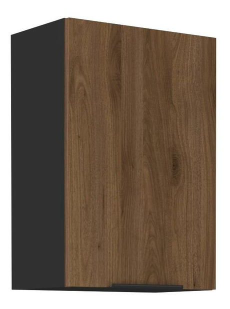 Horná kuchynská skrinka Manana 50 G 72 1F (korpus: čierna matná + front: orech okapi)