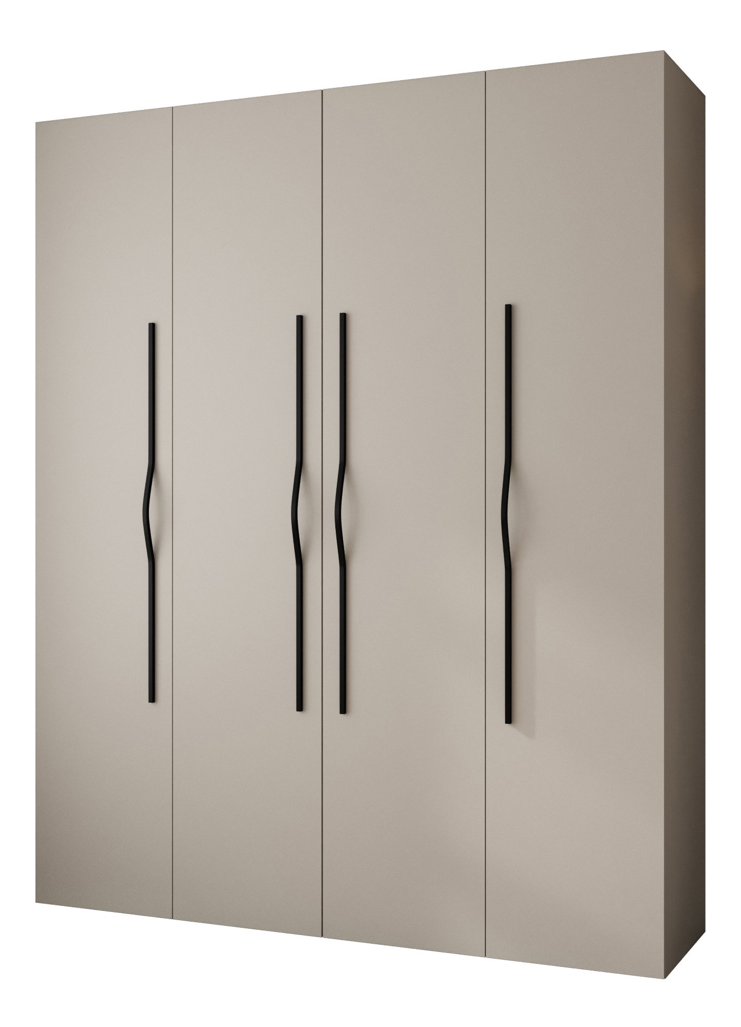 Šatníková skriňa 200 cm Carmela 50-2 (kašmír + čierna)