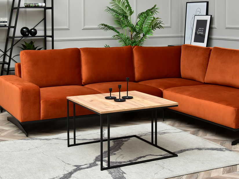 Măsuță de cafea Destapamos (auriu + negru)