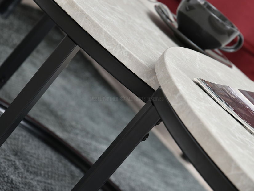 Dohányzóasztal Kolja Zest Xl (szürke + fekete)