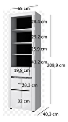 Regál Wanetta (fényes fehér)