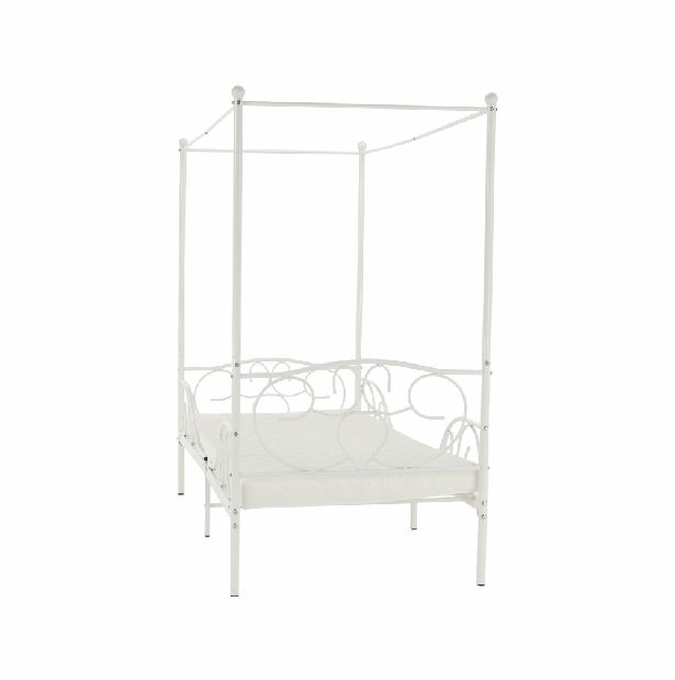 Jednolôžková posteľ 90 cm Anabella (biela) (s roštom)