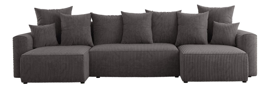 Kutna garnitura Denia U (sivocrna)