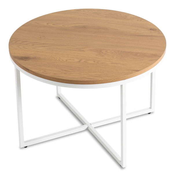 Konferenčný stolík Hubiera (dub zlatý + biela) 