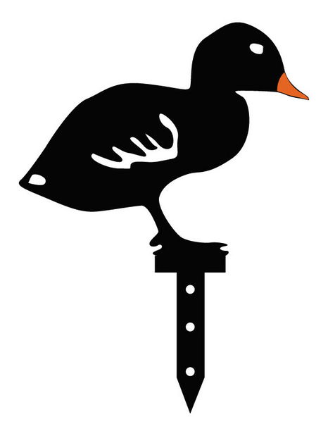 Dekorativni set metalnih ukrasa za vrt Duckie (crna)