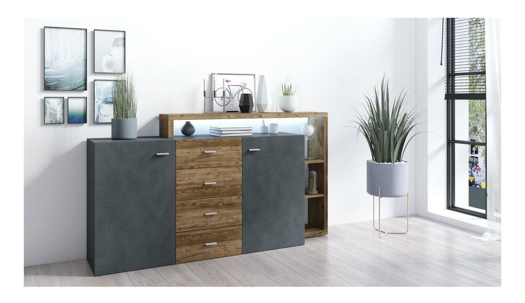 Komoda Bilsby Typ 27 (smreka + siva)