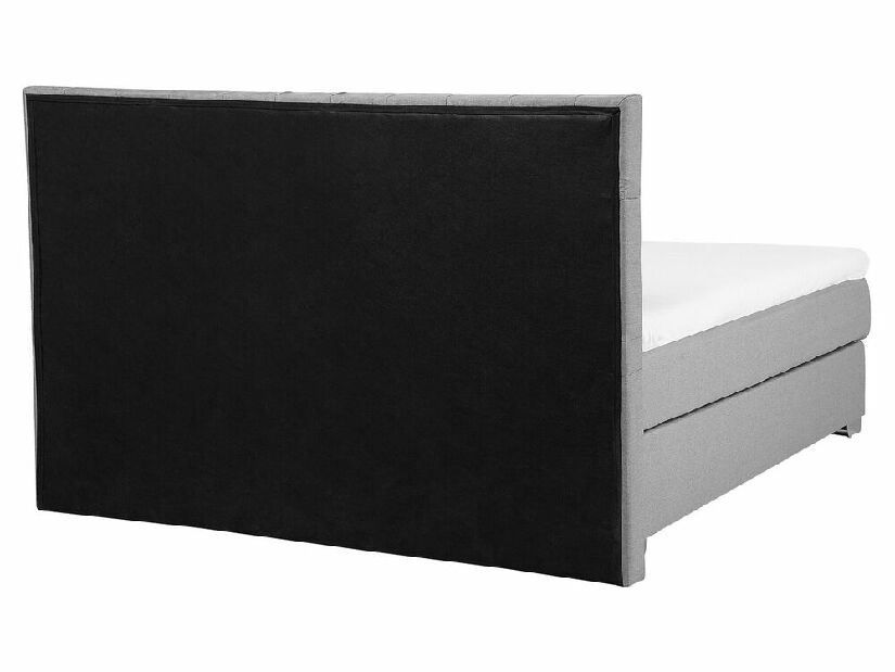 Manželská posteľ Boxspring 160 cm DUKE (s roštom a matracom) (sivá)