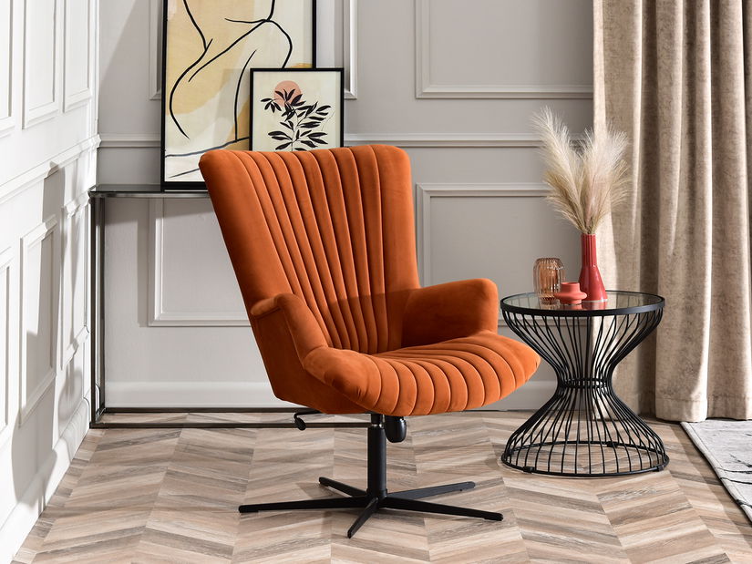 Relaxačné kreslo Elesenta (medená + čierna)