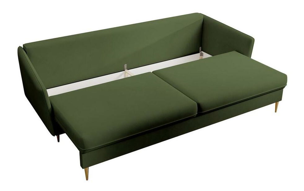 Canapea trei locuri Vivaldio (verde + auriu)