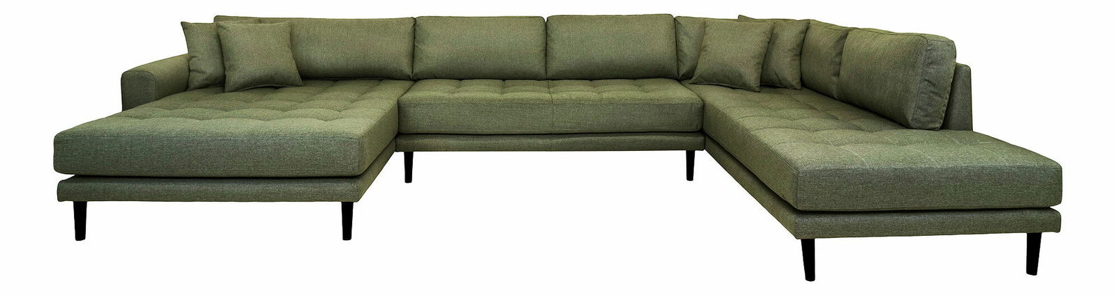 Sarokkanapé szett U alakú (B) Lvaveriaora U (olívazöld)