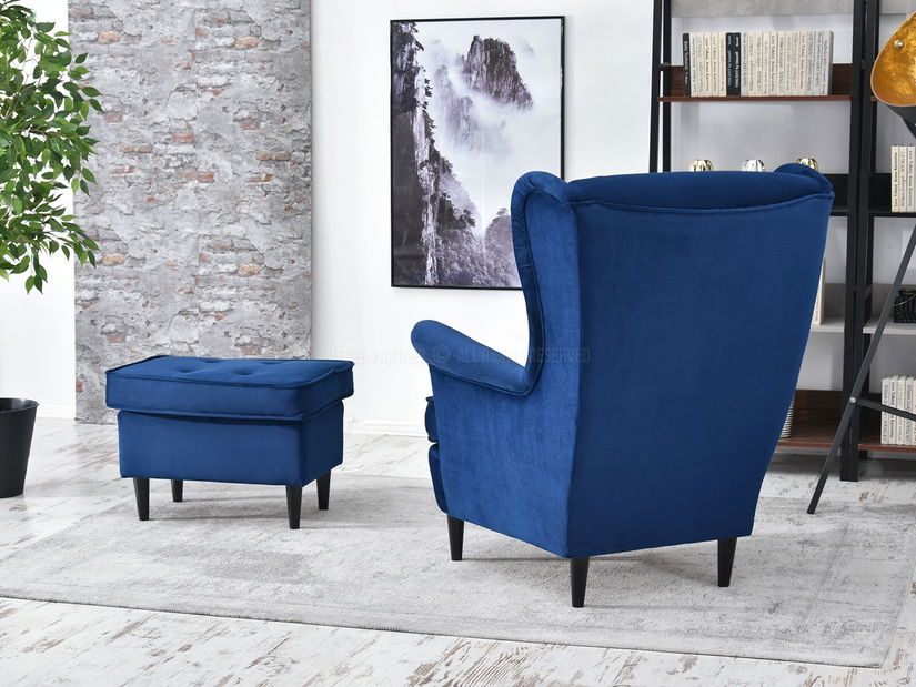 Kreslo ušiak Margis (biela)