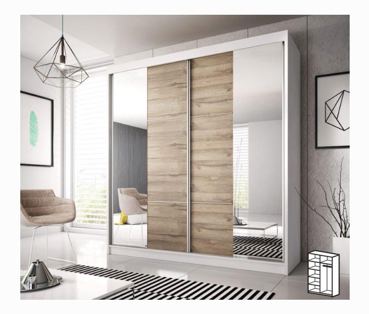 Šatníková skriňa Multi 34 (183 cm)