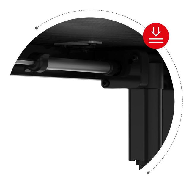 Elektricky nastaviteľný PC stolík Hyperion 7.9 (čierna)