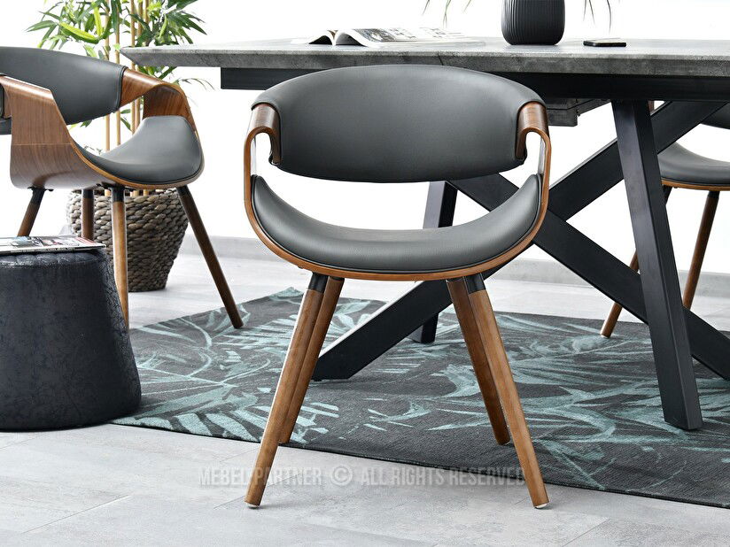 Scaun Bjorn K (gri + nuc)