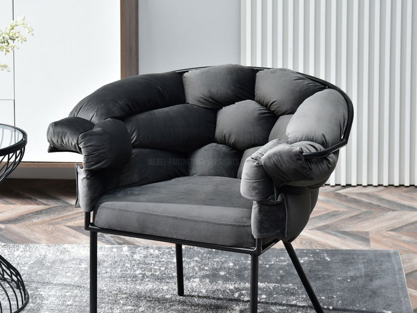 Relax fotel Piplio (grafit + fekete)