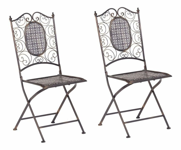 Set 2 buc. scaune de grădină Beatriz (negru)