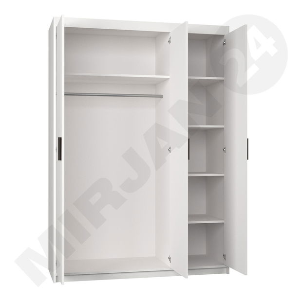 Šatníková skriňa Milica 3D (biela)