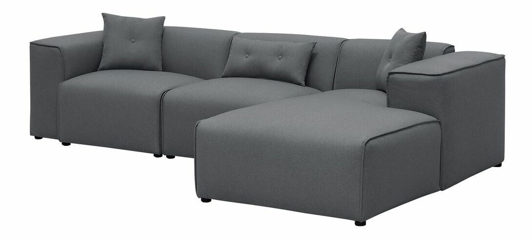 Rohová sedačka Diss (tmavosivá) (P)