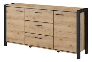 Komoda Armin Typ 26 (dub taurus + matná čierna)