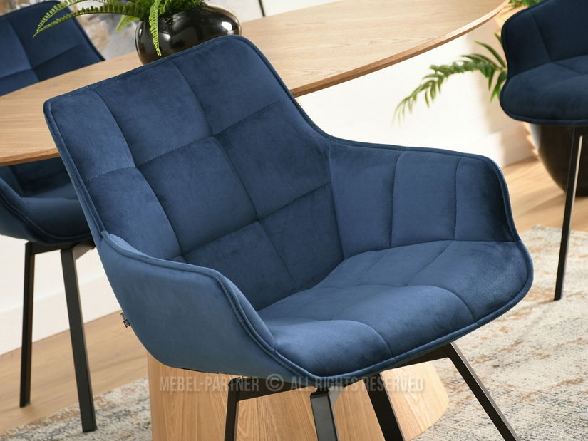 Stolička Aranbura (námorícka modrá + zlatá)