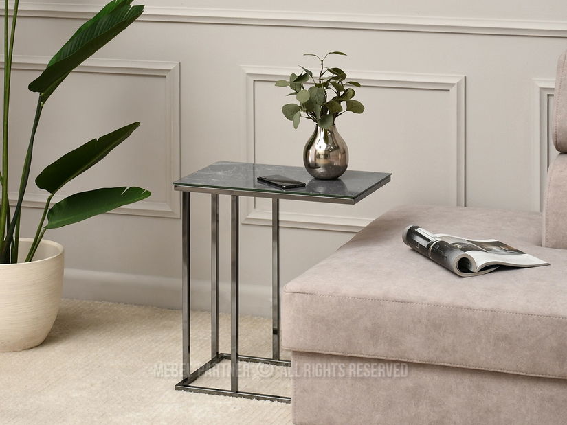 Konferenčný stolík Vasho (sivá + čierna)