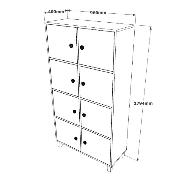 Dulap Minnie 06 (Nuc + Antracit)