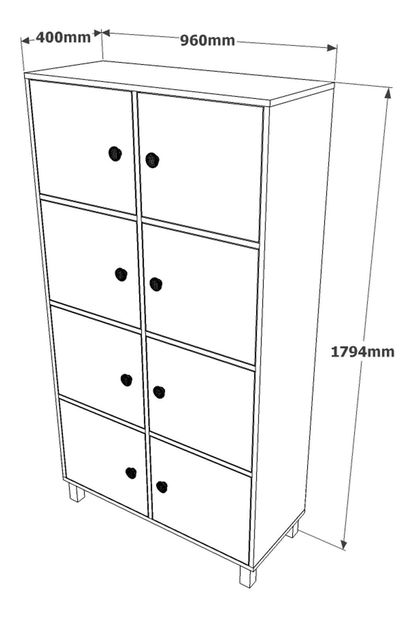 Ormarić Minnie 06 (orah + antracit)