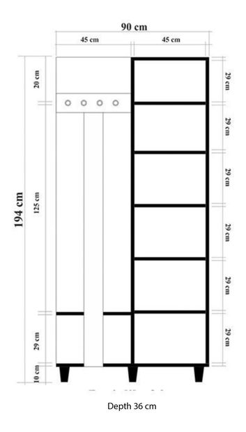 Set mobilier pentru hol Gardin (Stejar sonoma)