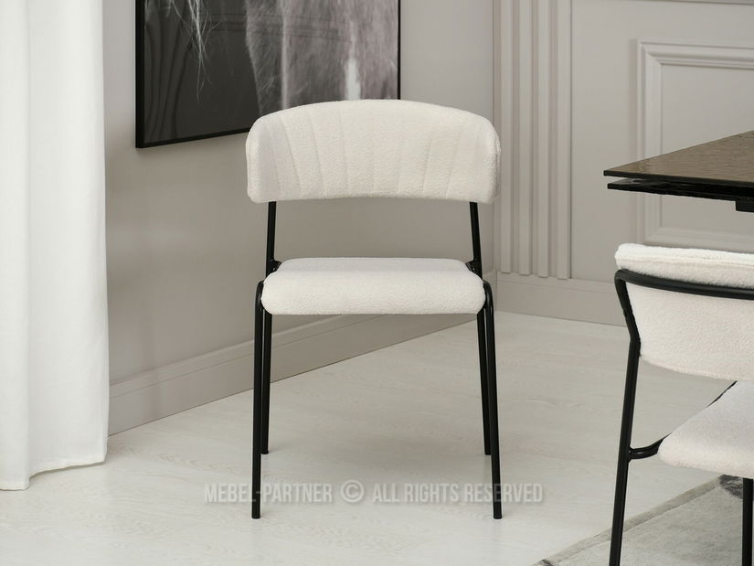 Scaun Nora (crem + negru)