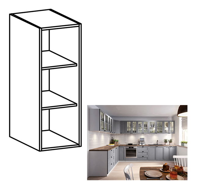 Raft de bucătărie W200 Lanaya (alb)