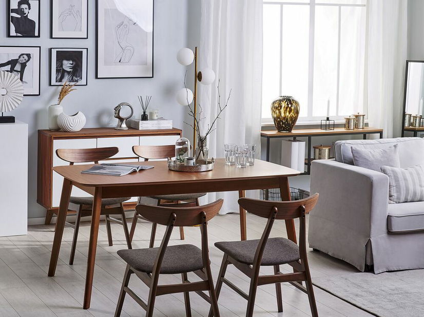 Masă de sufragerie Medo (pentru 6 persoane) (lemn închis)