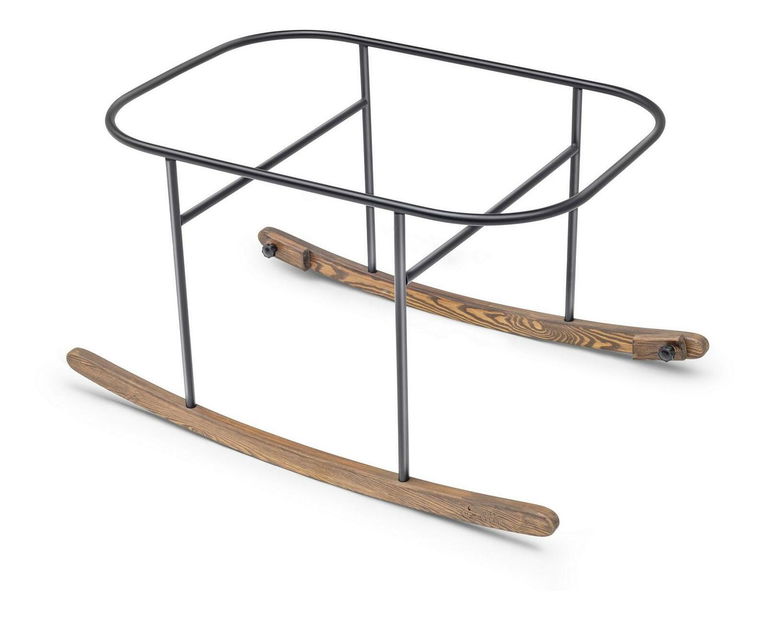 Pătuț balansoar bebeluș Kapato 2 (gri + negru) 