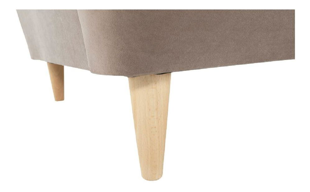 Kreslo ušiak Repetidas (béžovosivá + buk) 