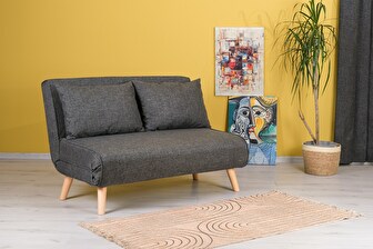 Sofa futon Fillie (tamnosiva)