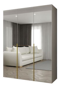 Ormar za garderobu 150 cm Alice 3 (kašmir + zlatna)