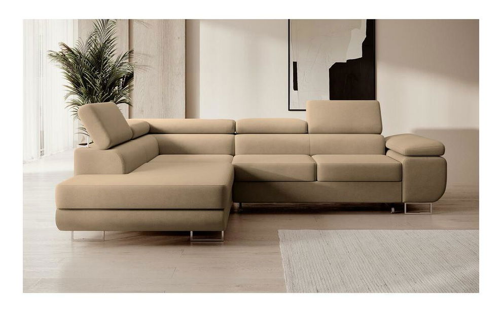 Kutna garnitura Stiletto (L) (bež + srebrna)