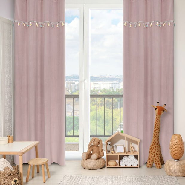 Perdea 140x250 cm Kinder (albastru pudră)