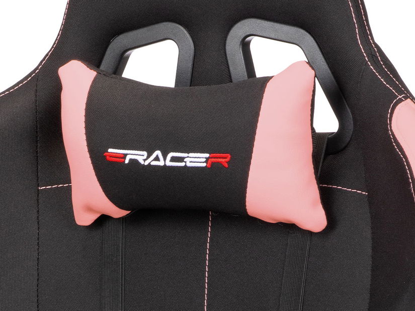 Scaun de birou Kelby-F02-PINK (Negru + roz)