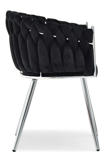 Jedálenská stolička Radio (čierna + strieborná)