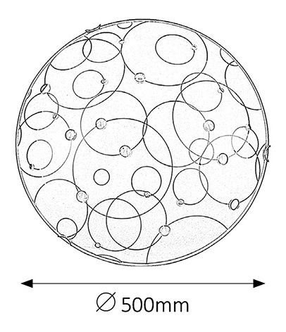 Stropné svietidlo Jolly 1863 (biely vzor + chrómové úchytky)