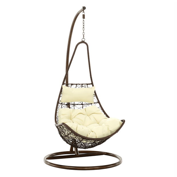 Závesné kreslo Kalono (hnedá)