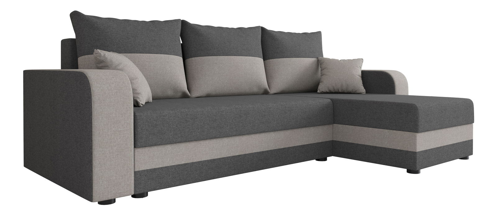 Sarok ülőgarnitúra Harmony L Bis (sötétszürke + szürke) (J)